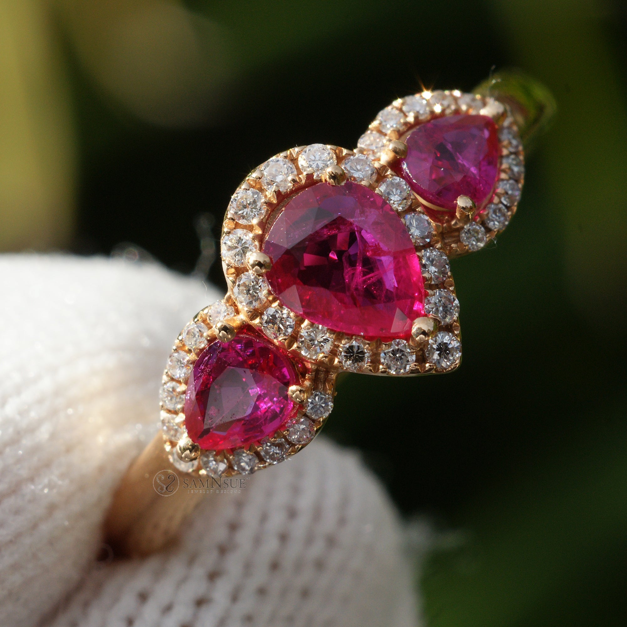 The Nellie Pear Ruby Ring (0.93ct tw.)