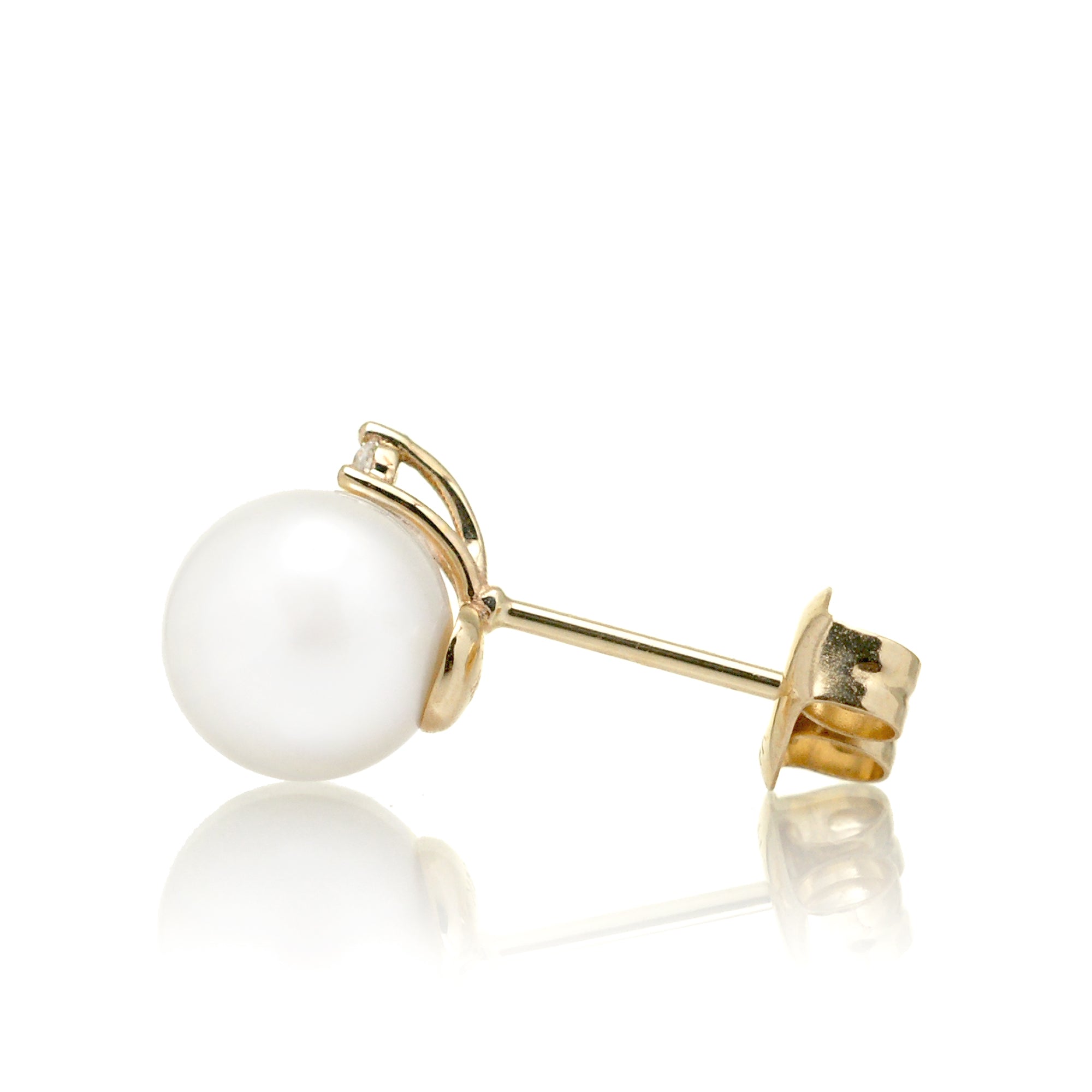 Premium Akoya Pearl Diamond Earrings