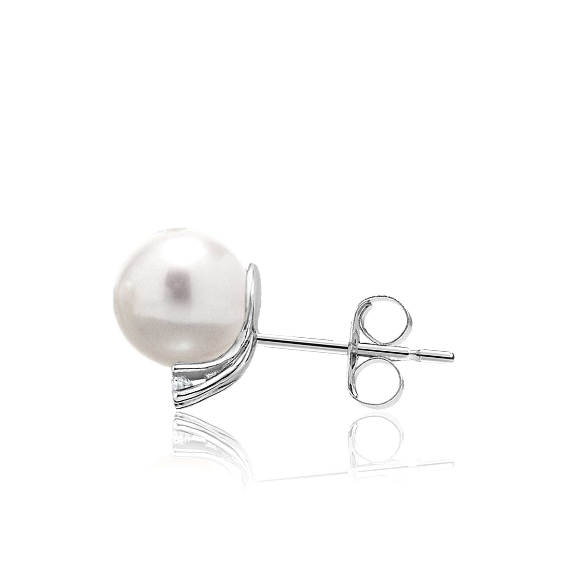 Premium Akoya Pearl Diamond Earrings