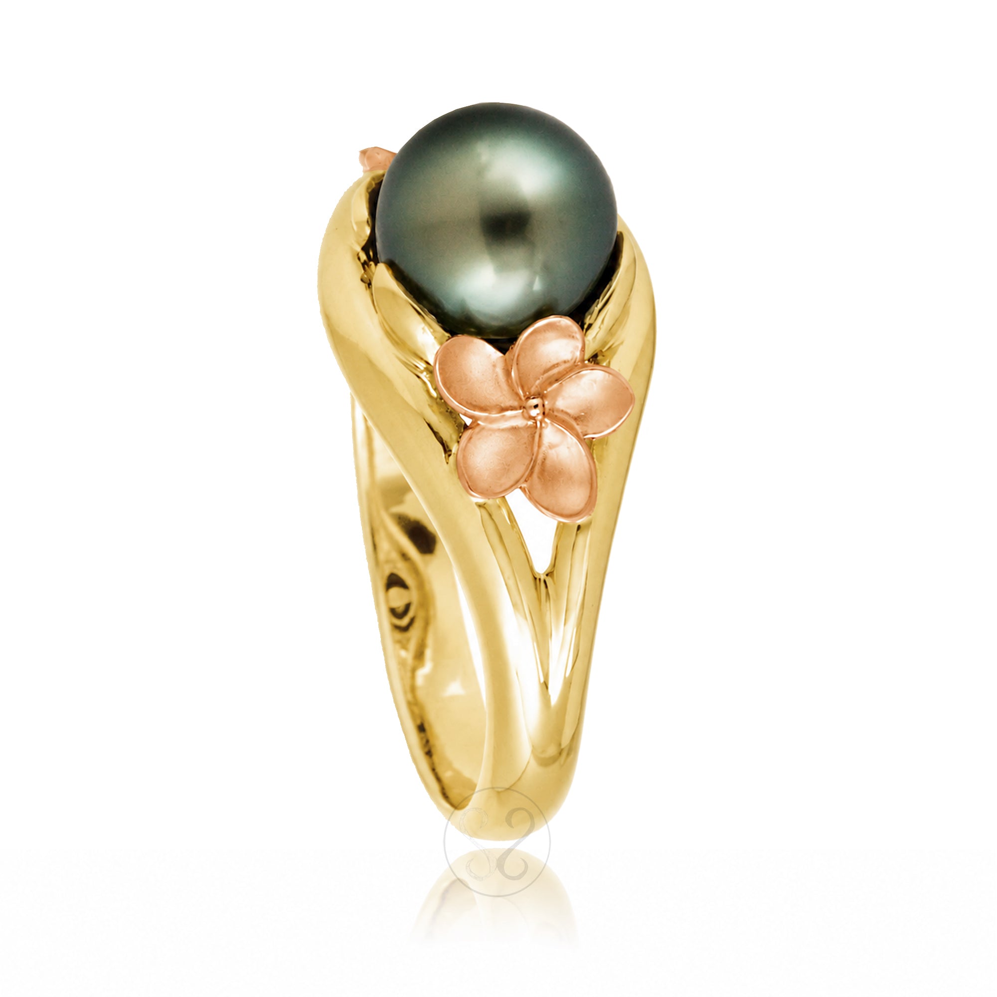 The Plumeria Pearl Embrace Ring