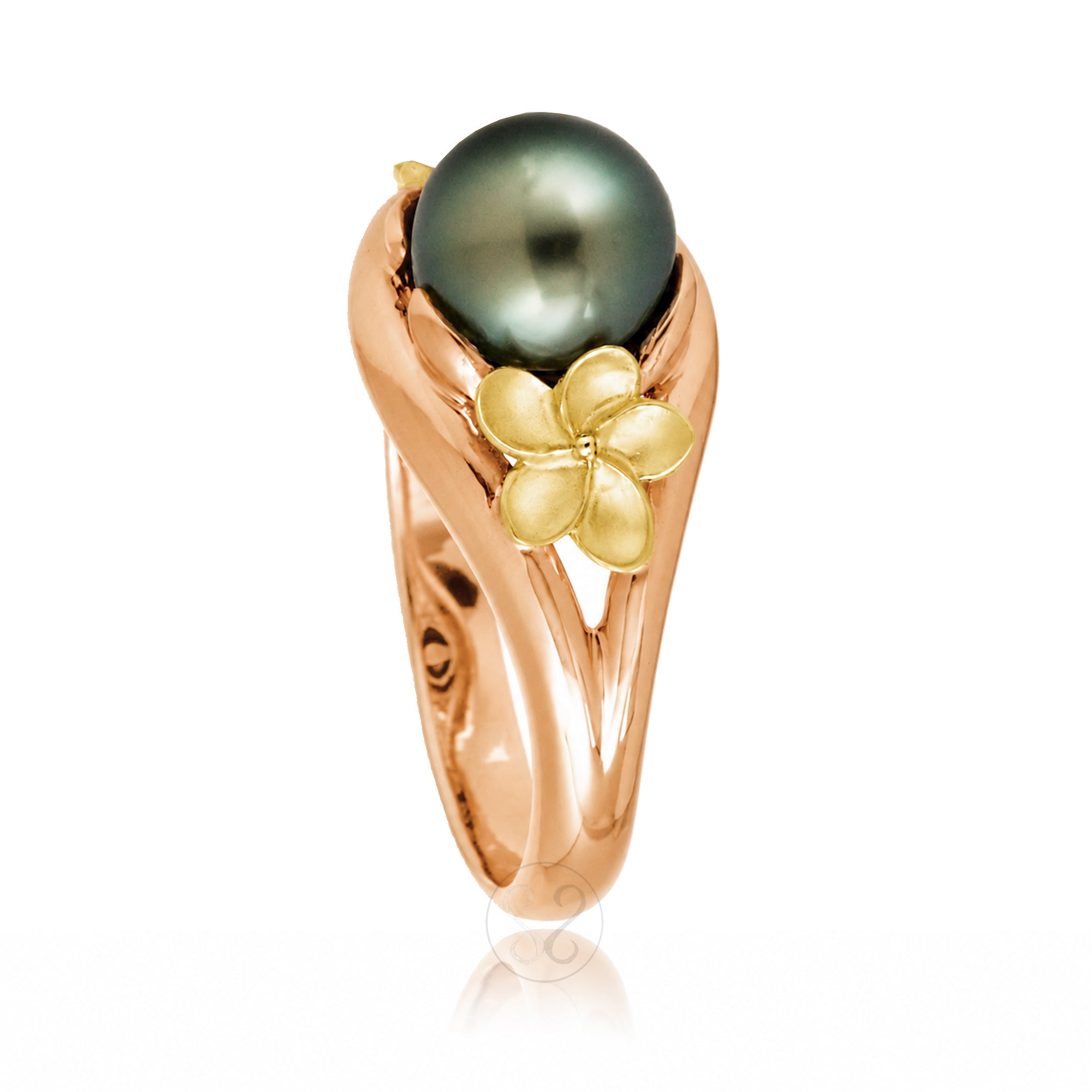The Plumeria Pearl Embrace Ring