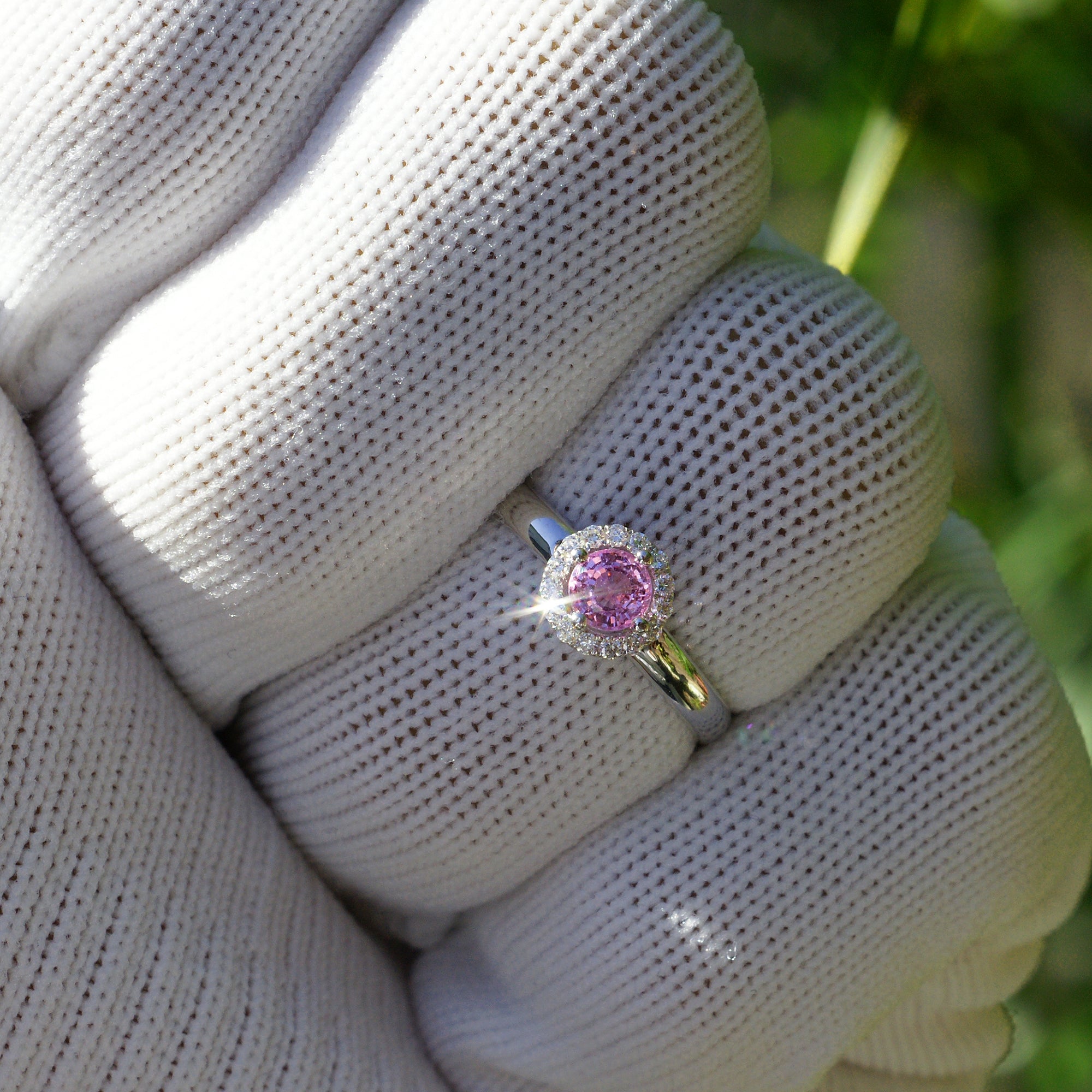 The Lanelle Round Pink Sapphire Ring (4mm)