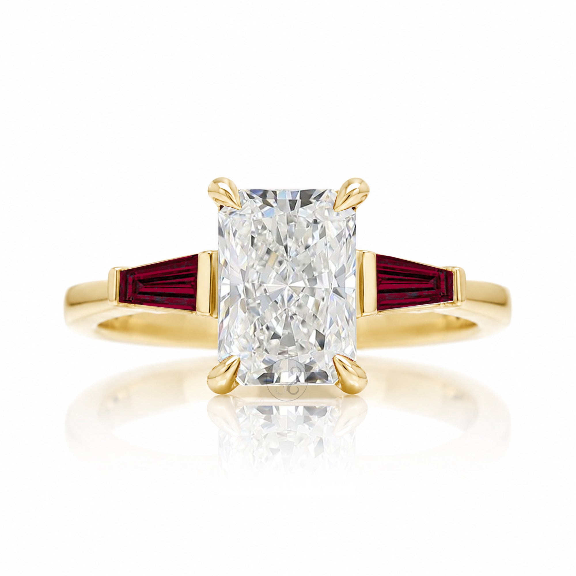 The Alice Radiant Cut Diamond Ring (Lab Grown)