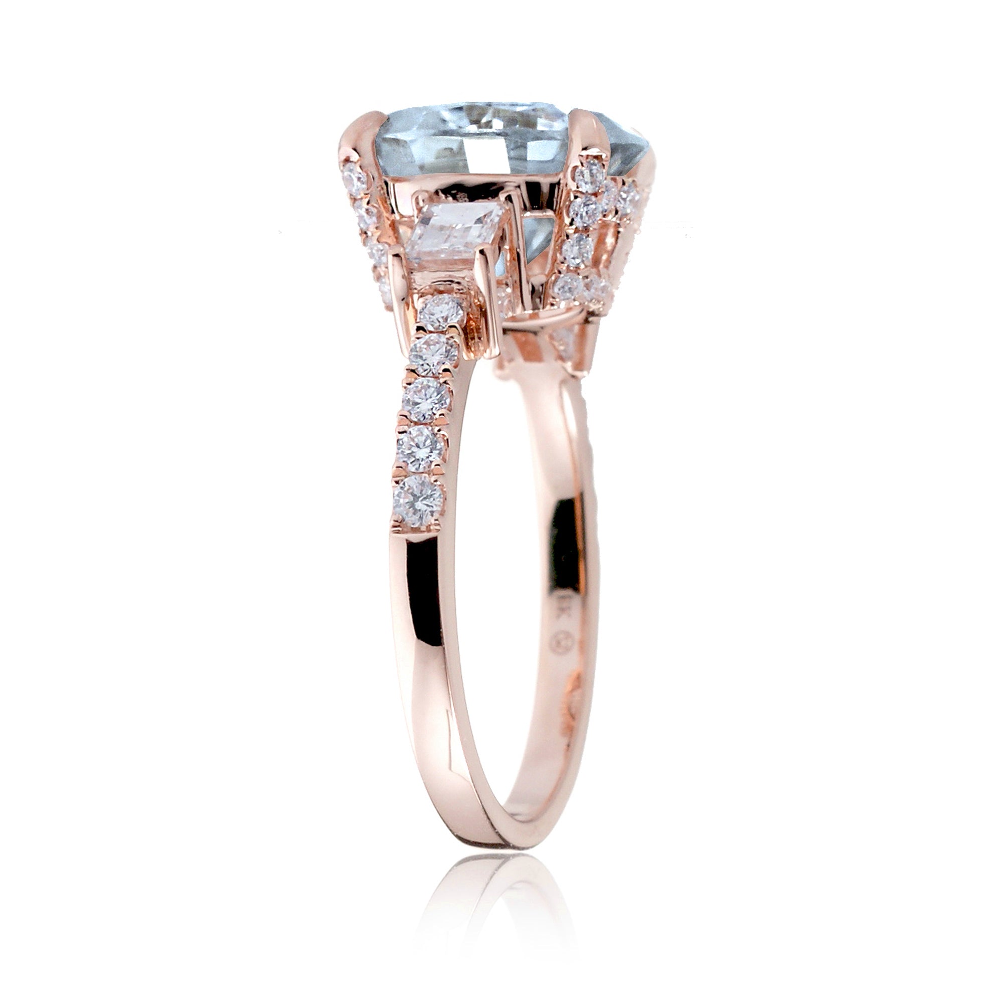 The Rey Round Aquamarine Ring