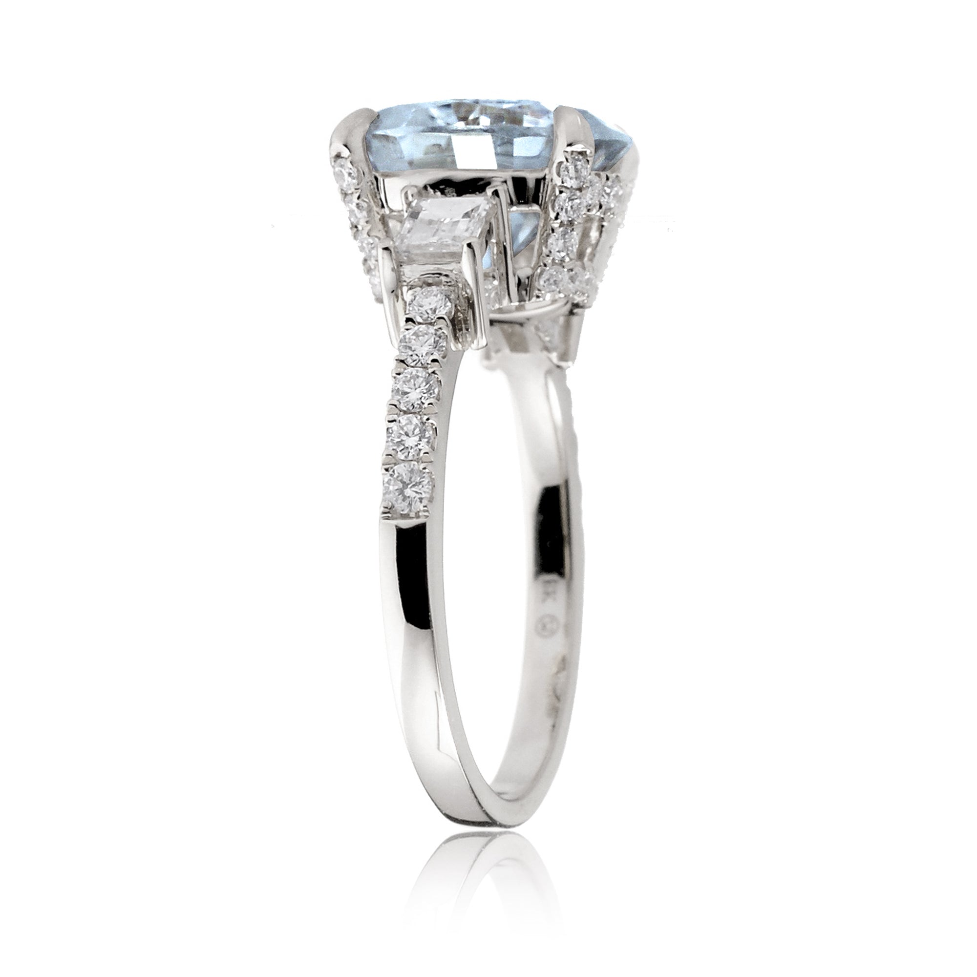 The Rey Round Aquamarine Ring