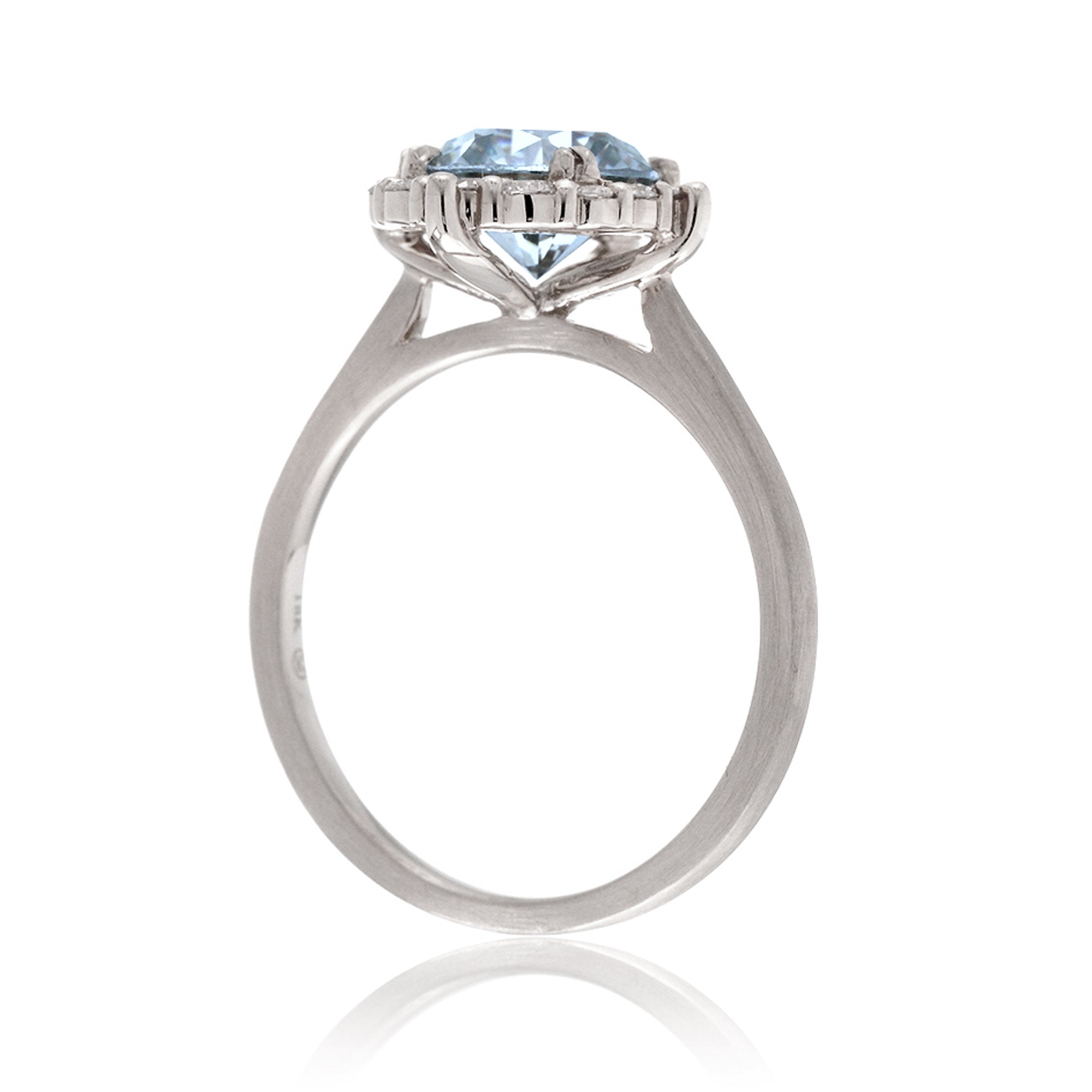 The Haley Round Cut Aquamarine Ring