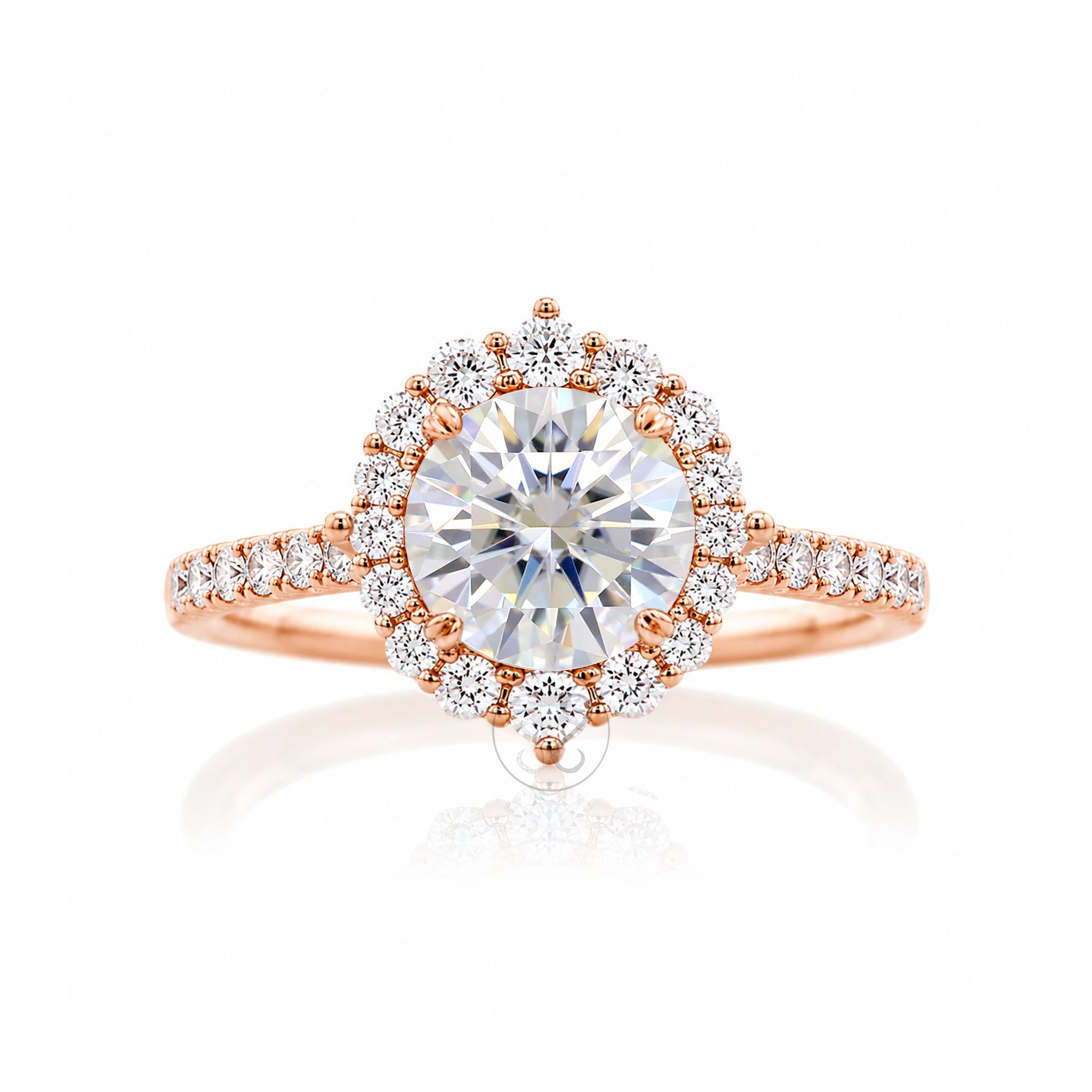 The Haley Round Moissanite Ring