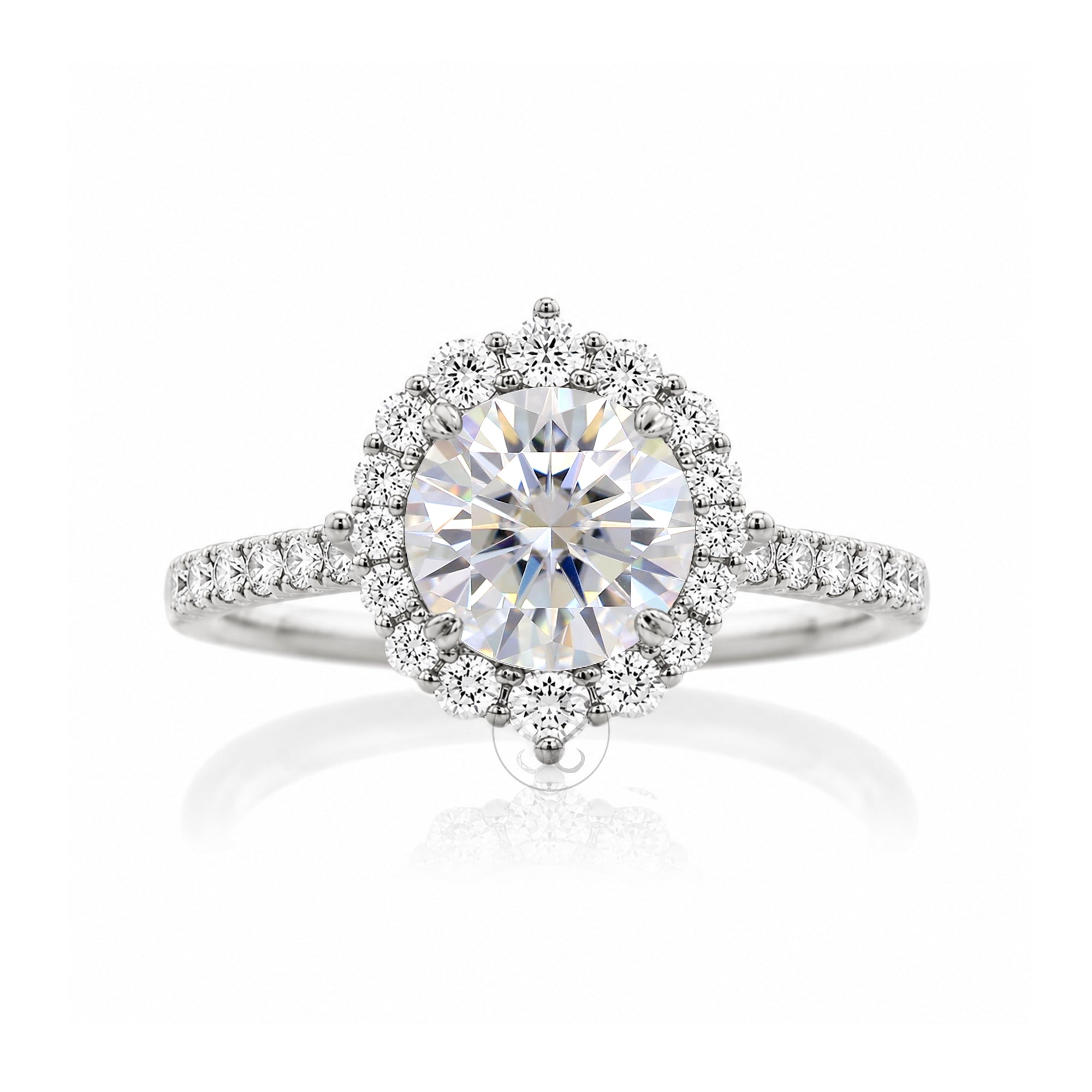 The Haley Round Moissanite Ring