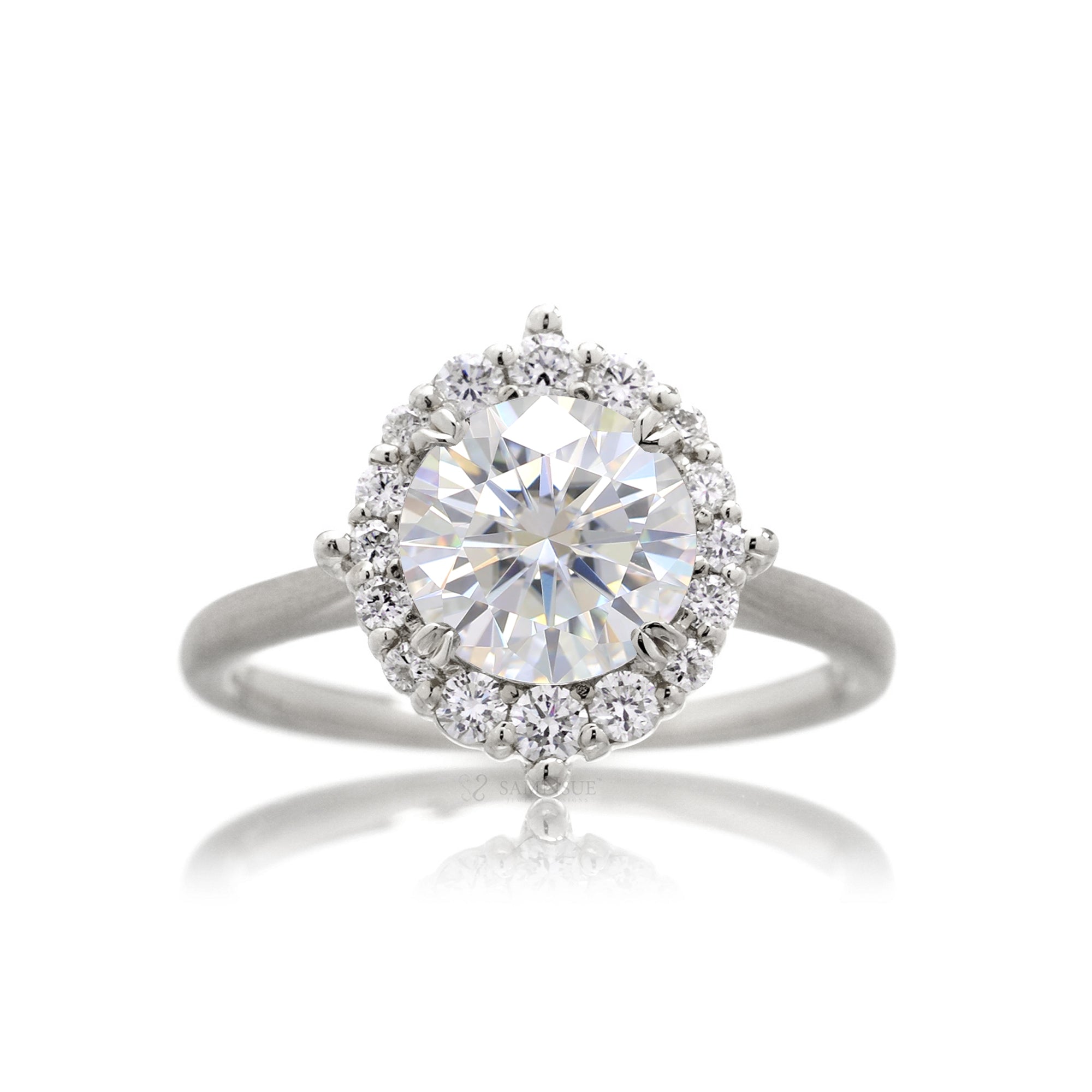 The Haley Round Moissanite Ring