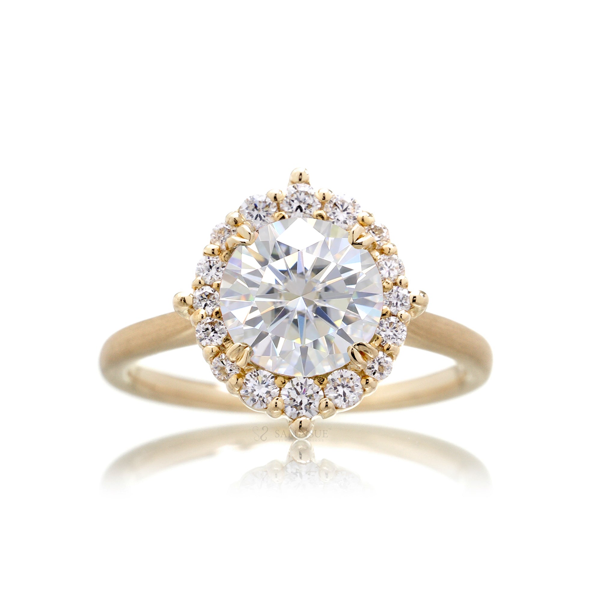 The Haley Round Moissanite Ring