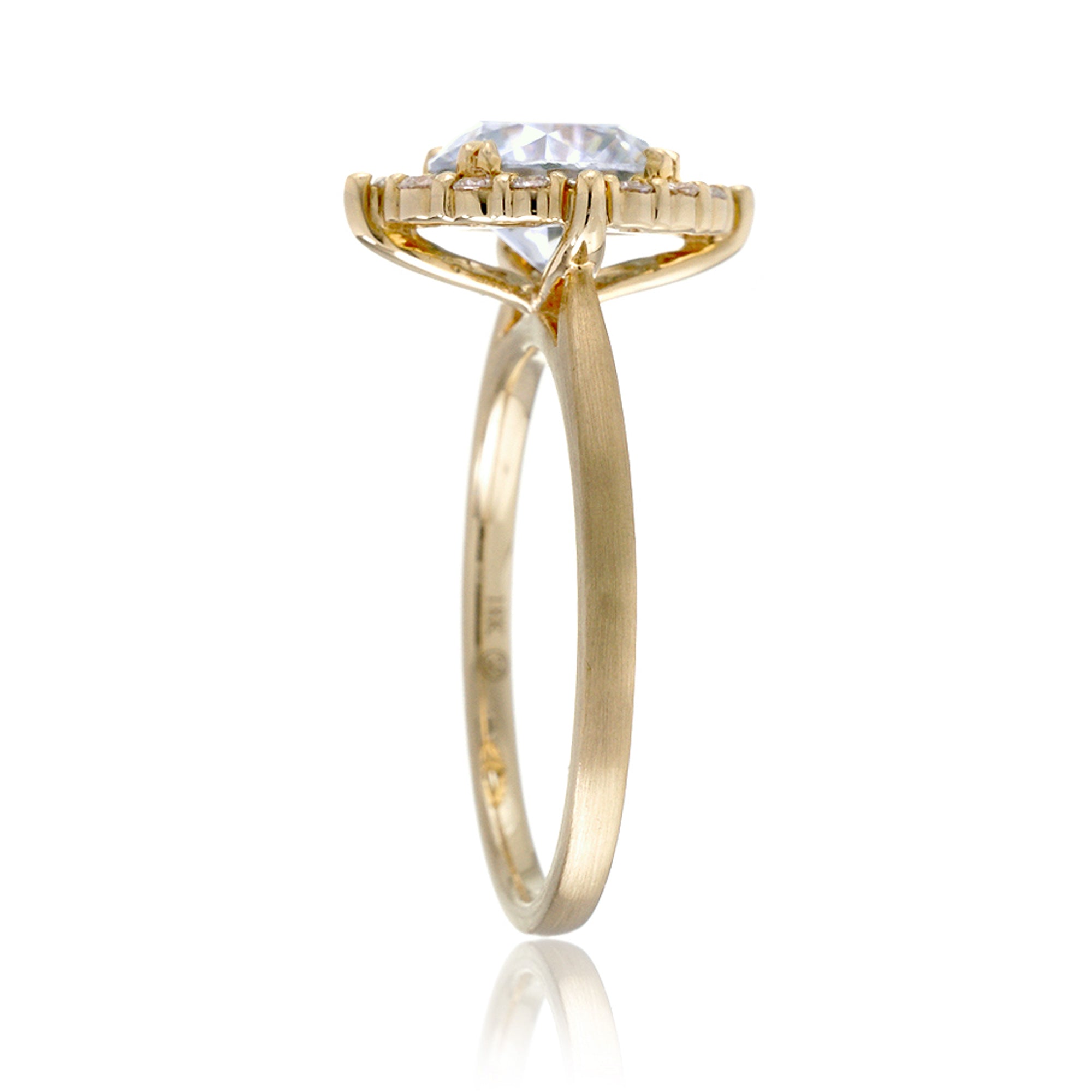 The Haley Round Moissanite Ring