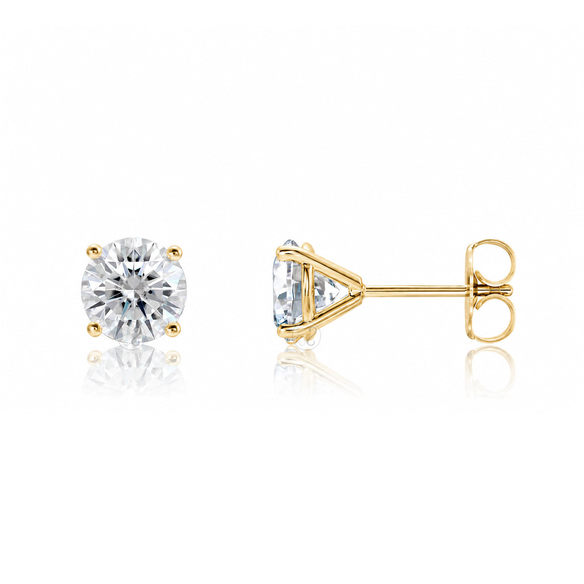 Diamond Martini 4 Prongs Studs