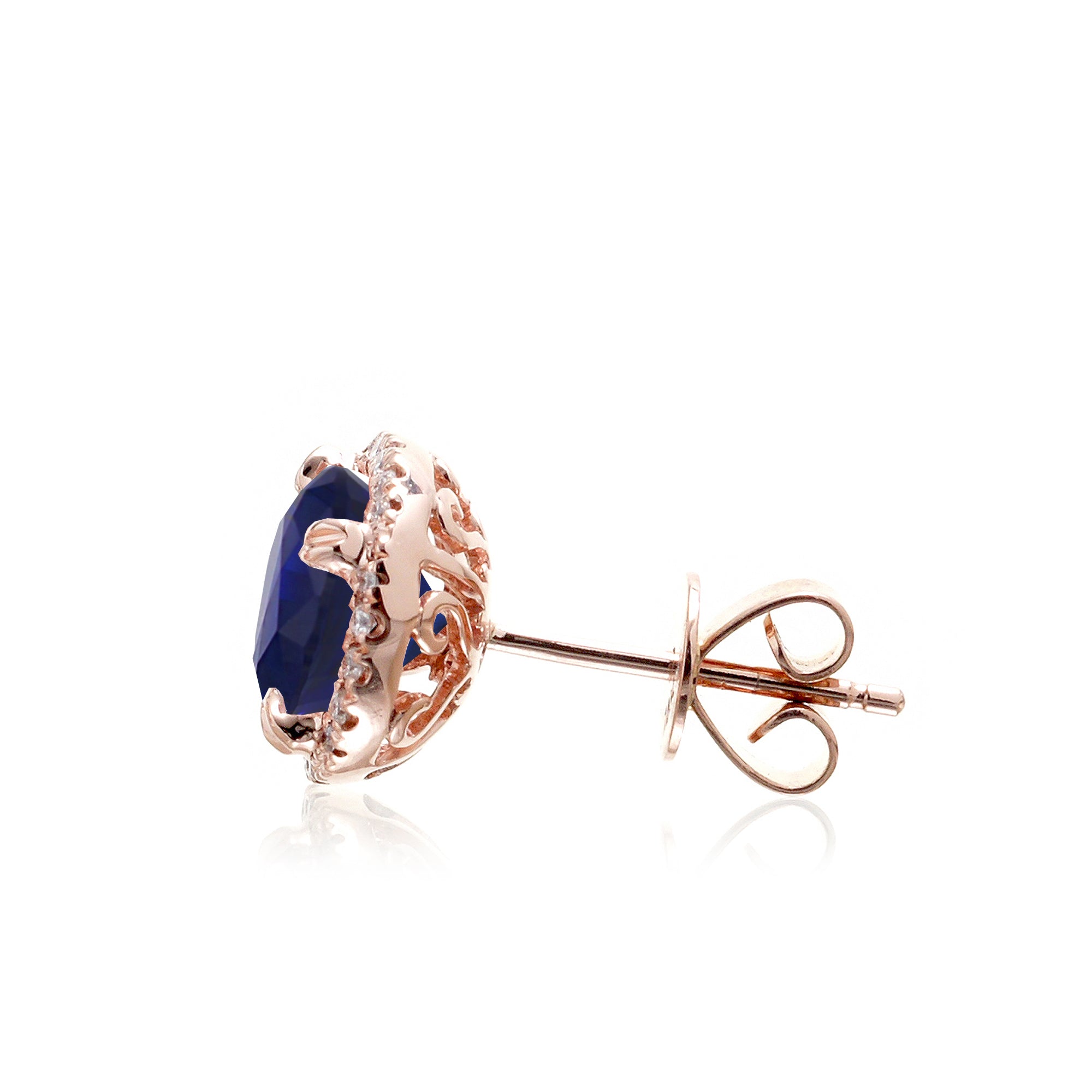 The Signature Round Sapphire Stud Earrings