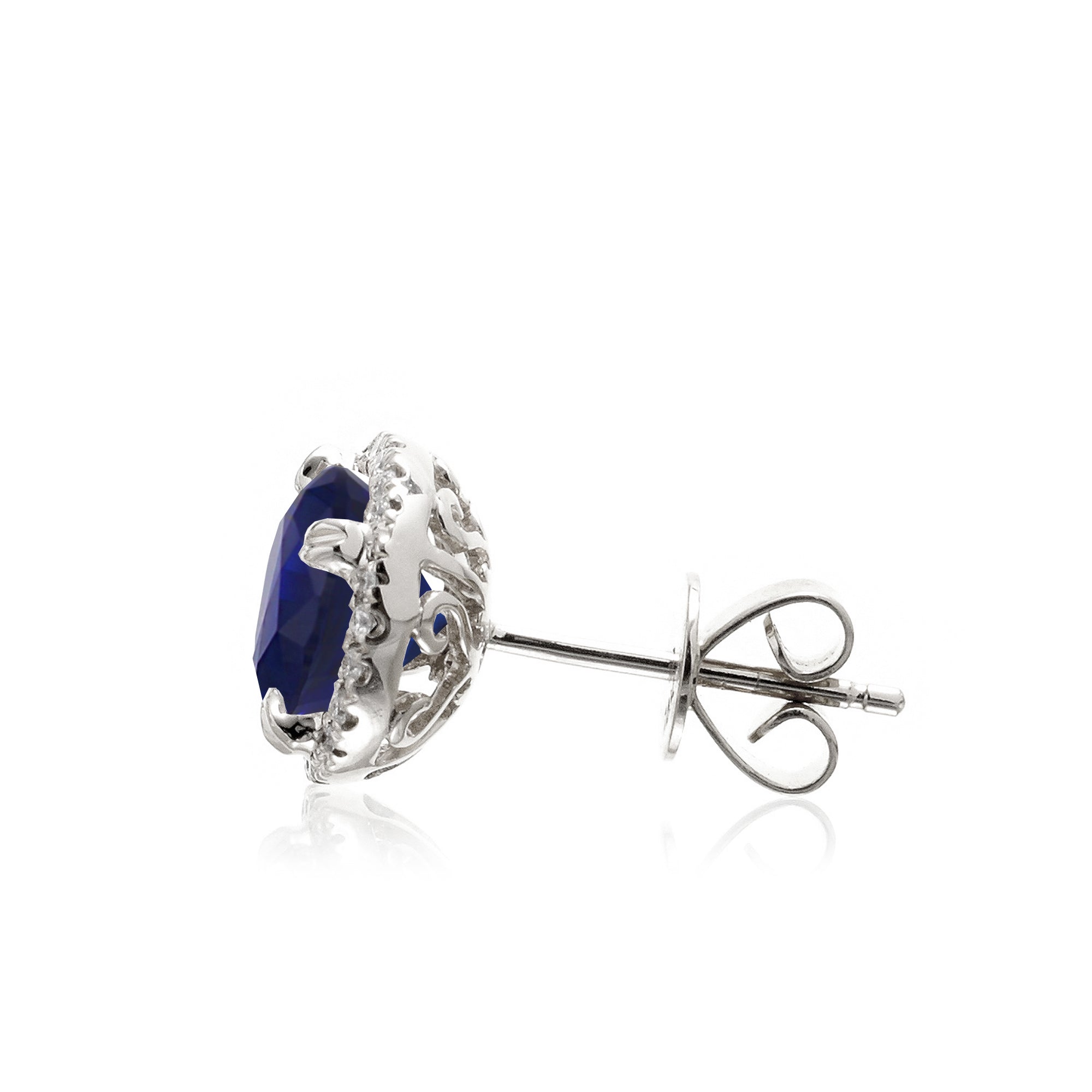 The Signature Round Sapphire Stud Earrings