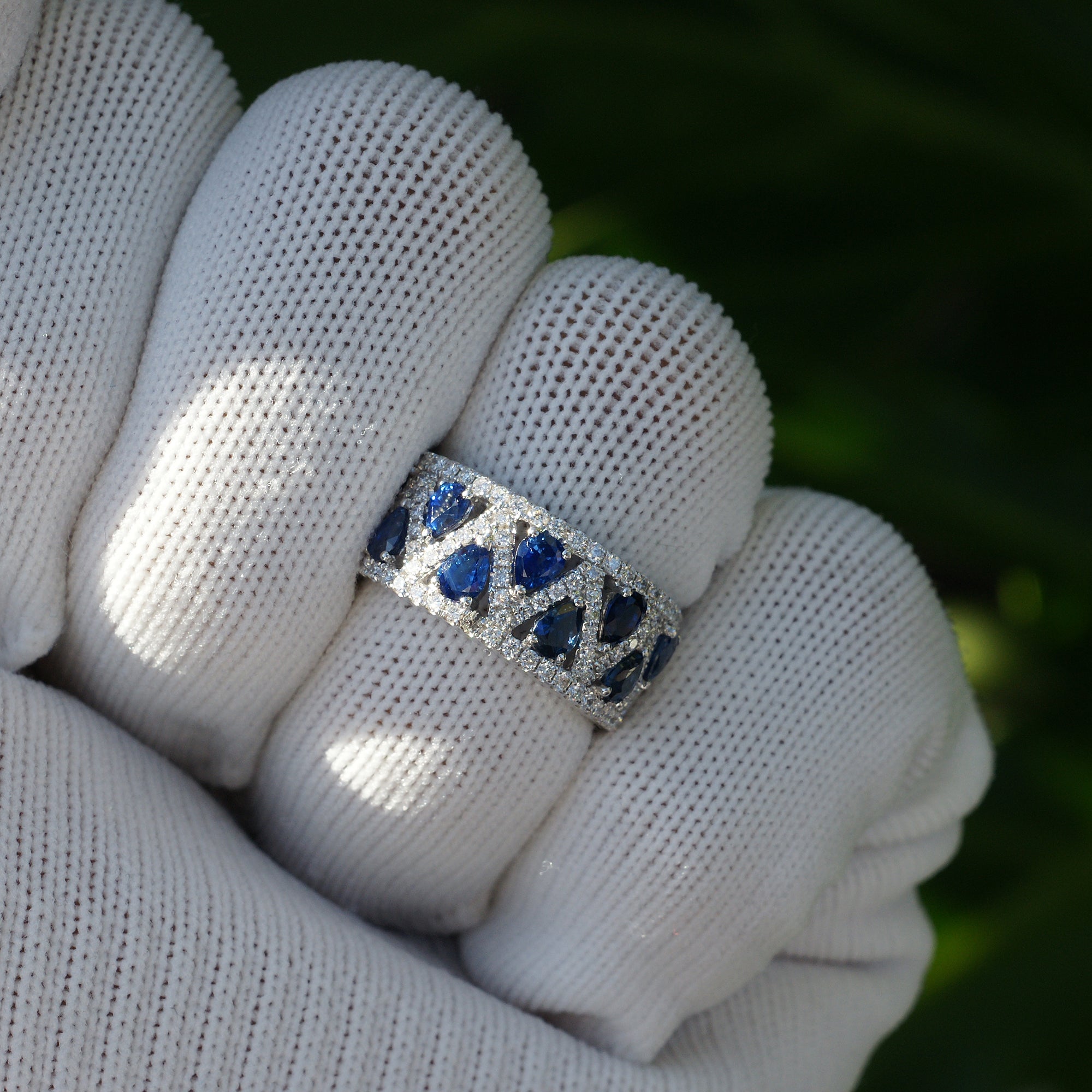 The Ivonne Pear Sapphire & Diamond Ring