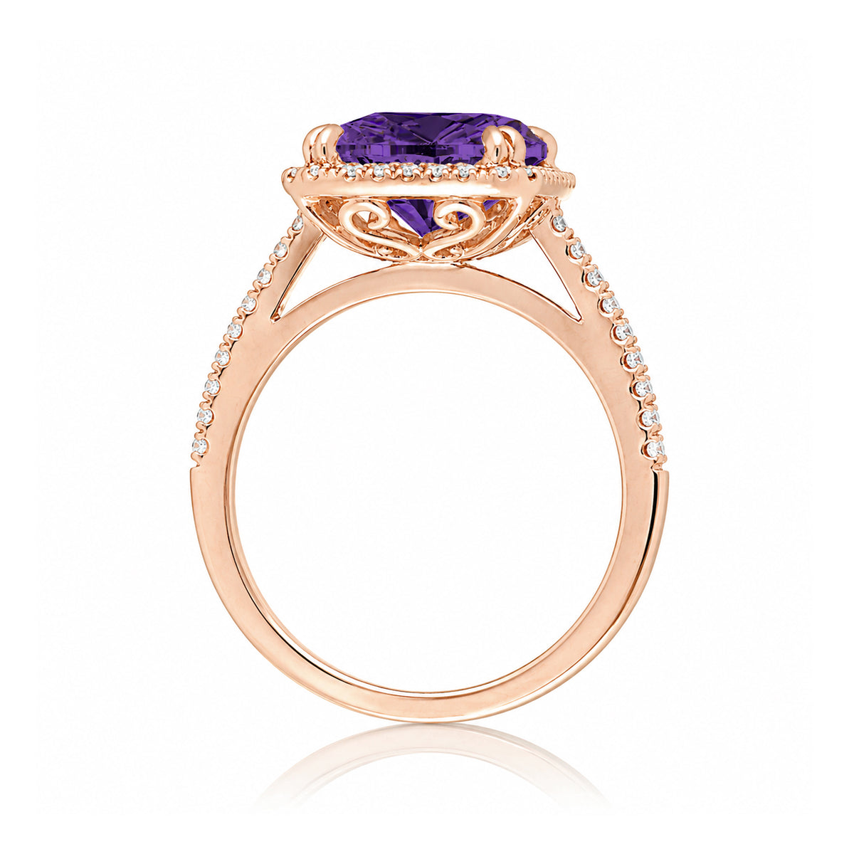 The Signature Cushion Amethyst Ring