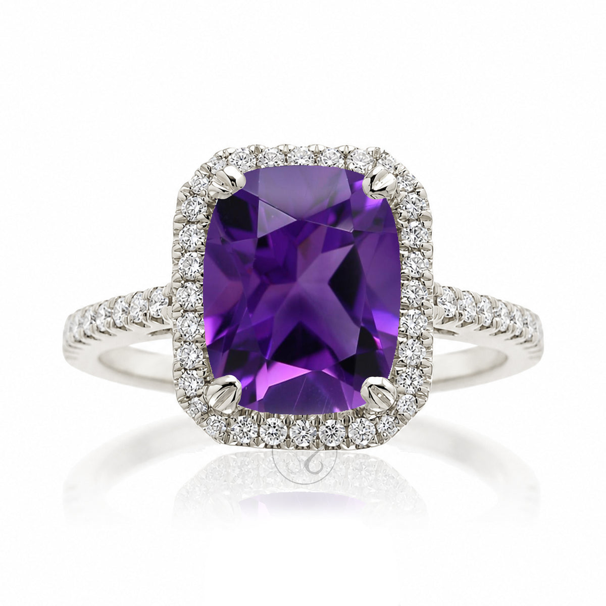 The Signature Cushion Amethyst Ring
