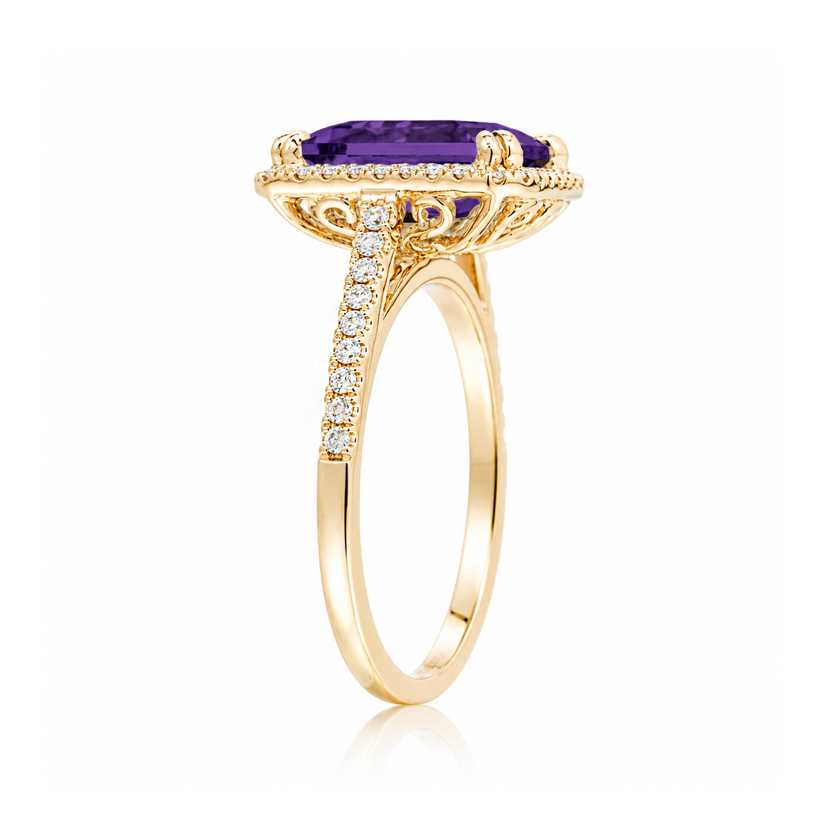 The Signature Cushion Amethyst Ring