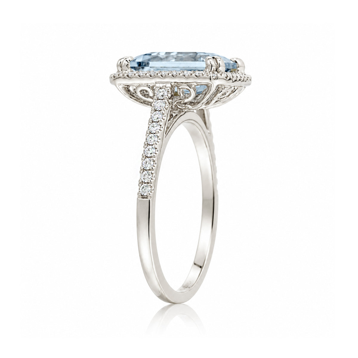 The Signature Cushion Aquamarine Ring