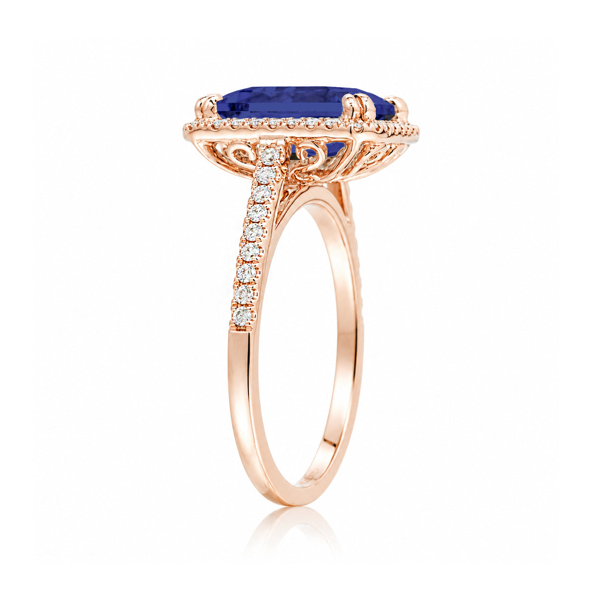The Signature Cushion Blue Sapphire Ring