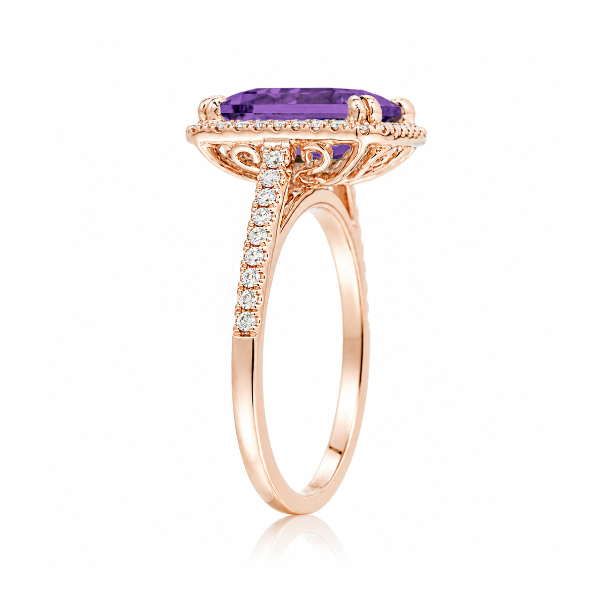 The Signature Cushion Amethyst Ring