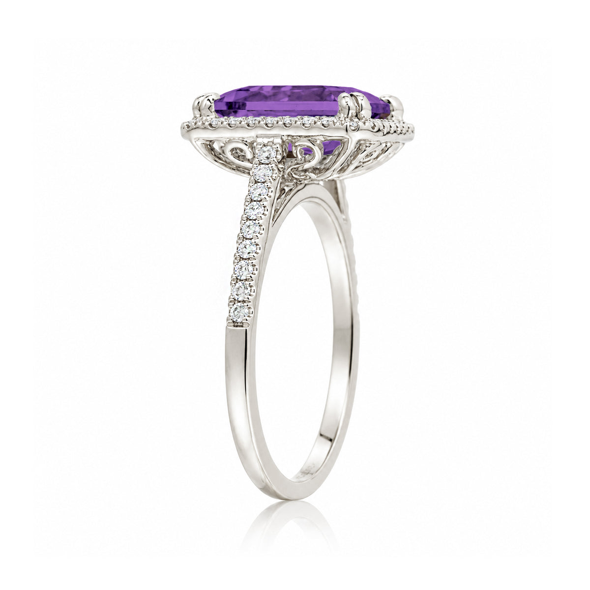The Signature Cushion Amethyst Ring