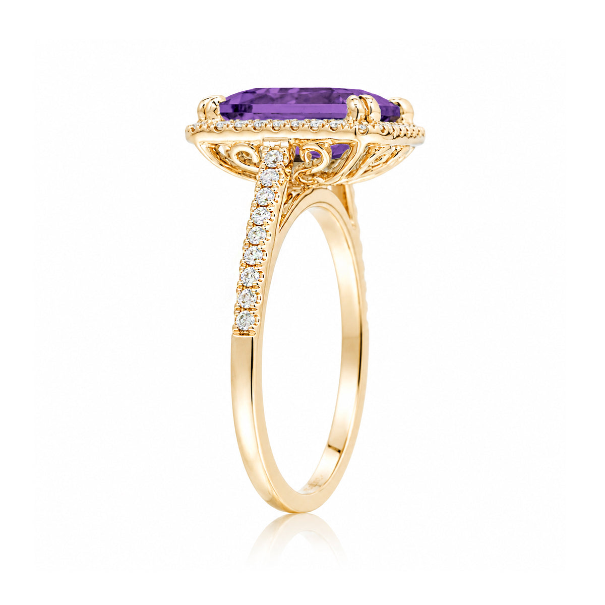 The Signature Cushion Amethyst Ring