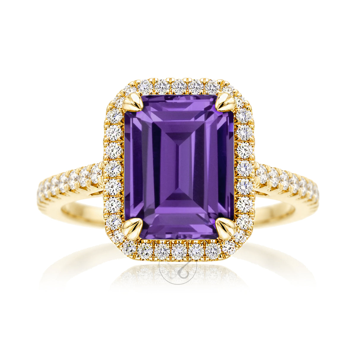The Signature Emerald Cut Amethyst Ring