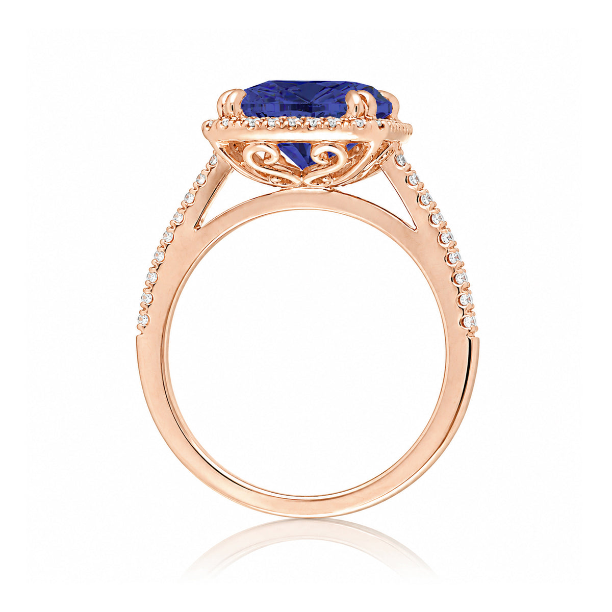 The Signature Emerald Cut Blue Sapphire Ring