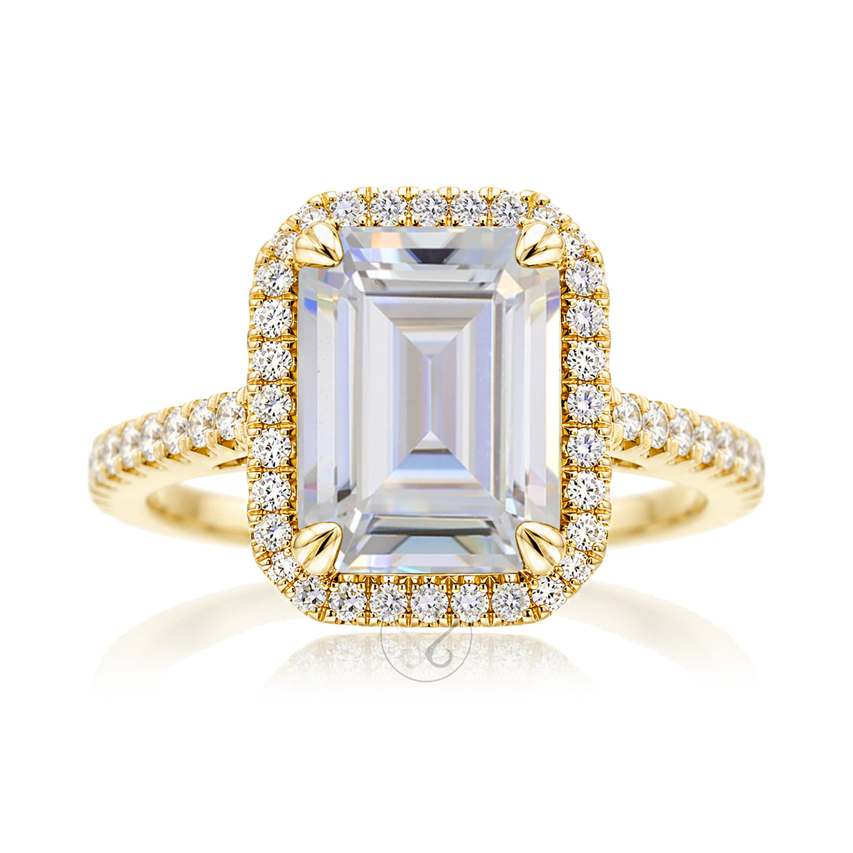 The Signature Emerald Cut Moissanite Ring
