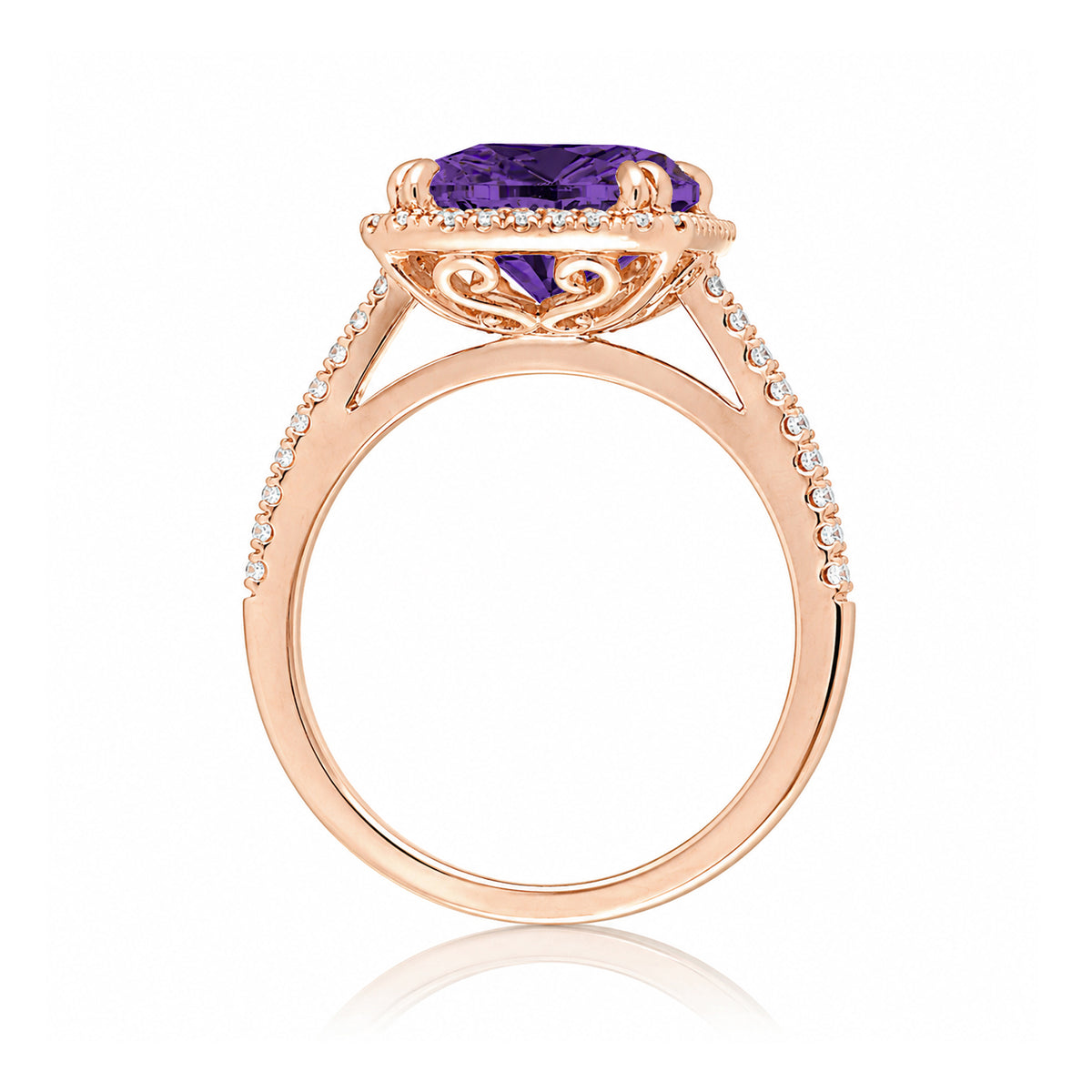 The Signature Emerald Cut Amethyst Ring