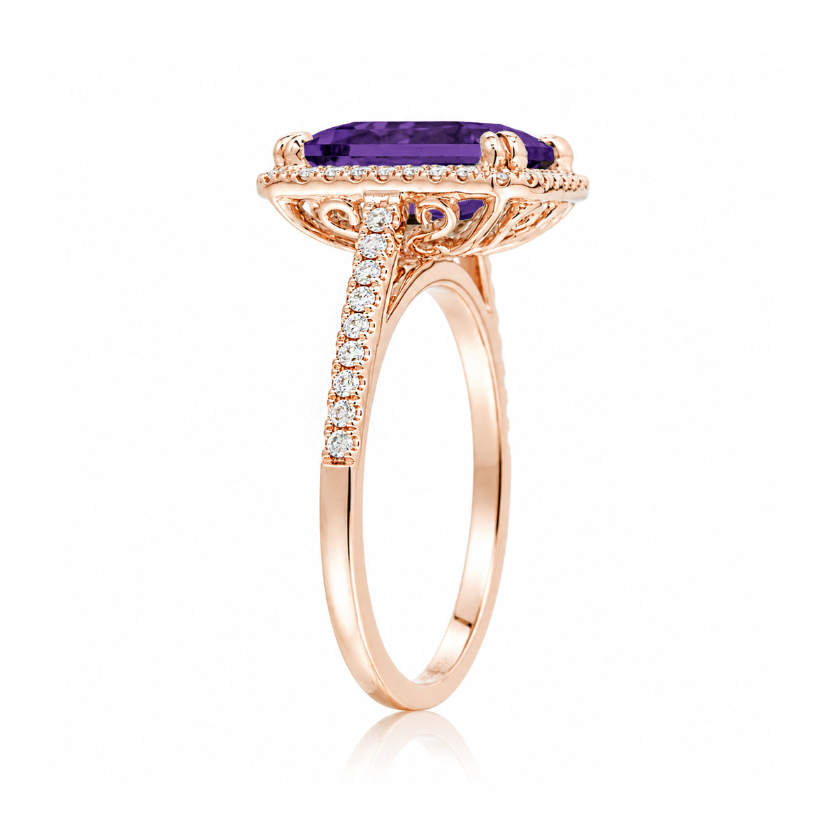 The Signature Emerald Cut Amethyst Ring