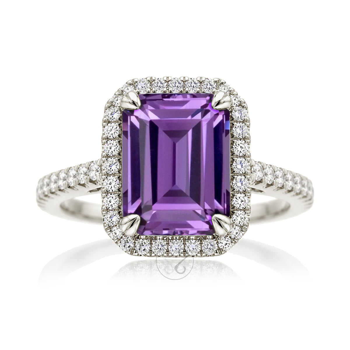 The Signature Emerald Cut Amethyst Ring