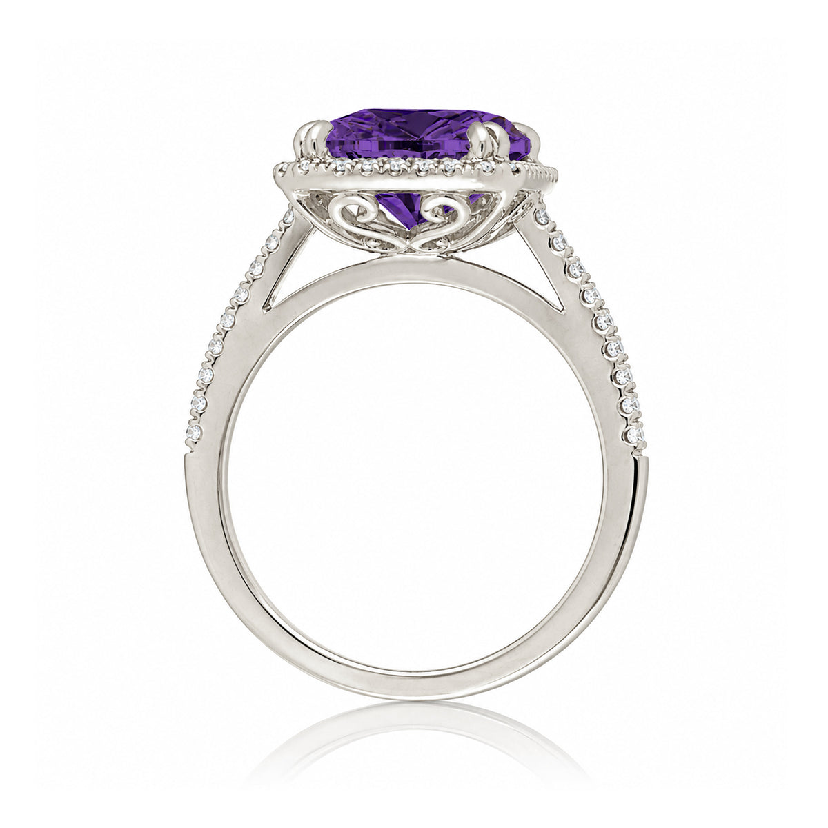 The Signature Emerald Cut Amethyst Ring