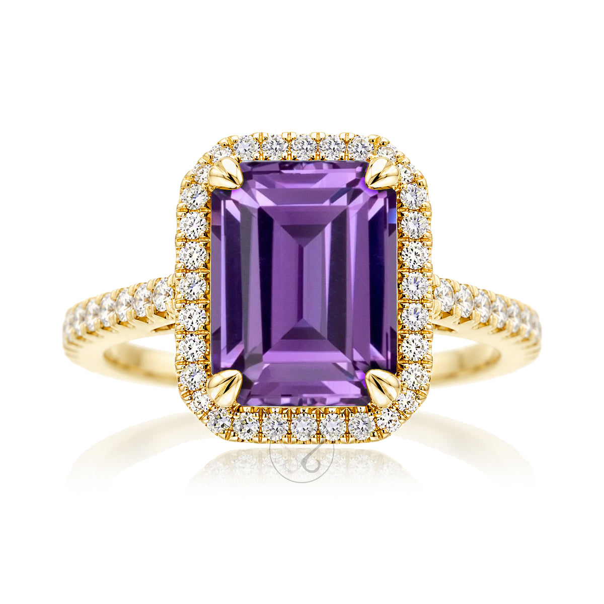The Signature Emerald Cut Amethyst Ring