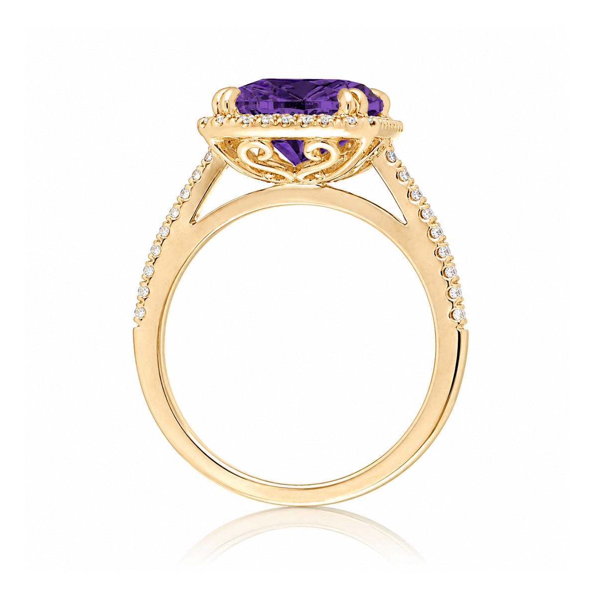 The Signature Emerald Cut Amethyst Ring