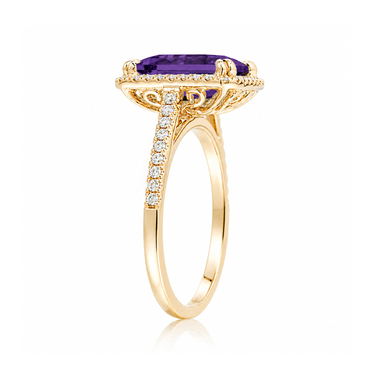 The Signature Emerald Cut Amethyst Ring