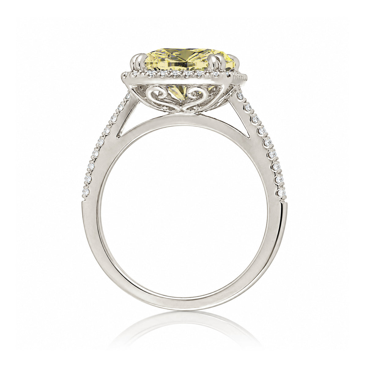 The Signature Emerald Cut Yellow Sapphire Ring