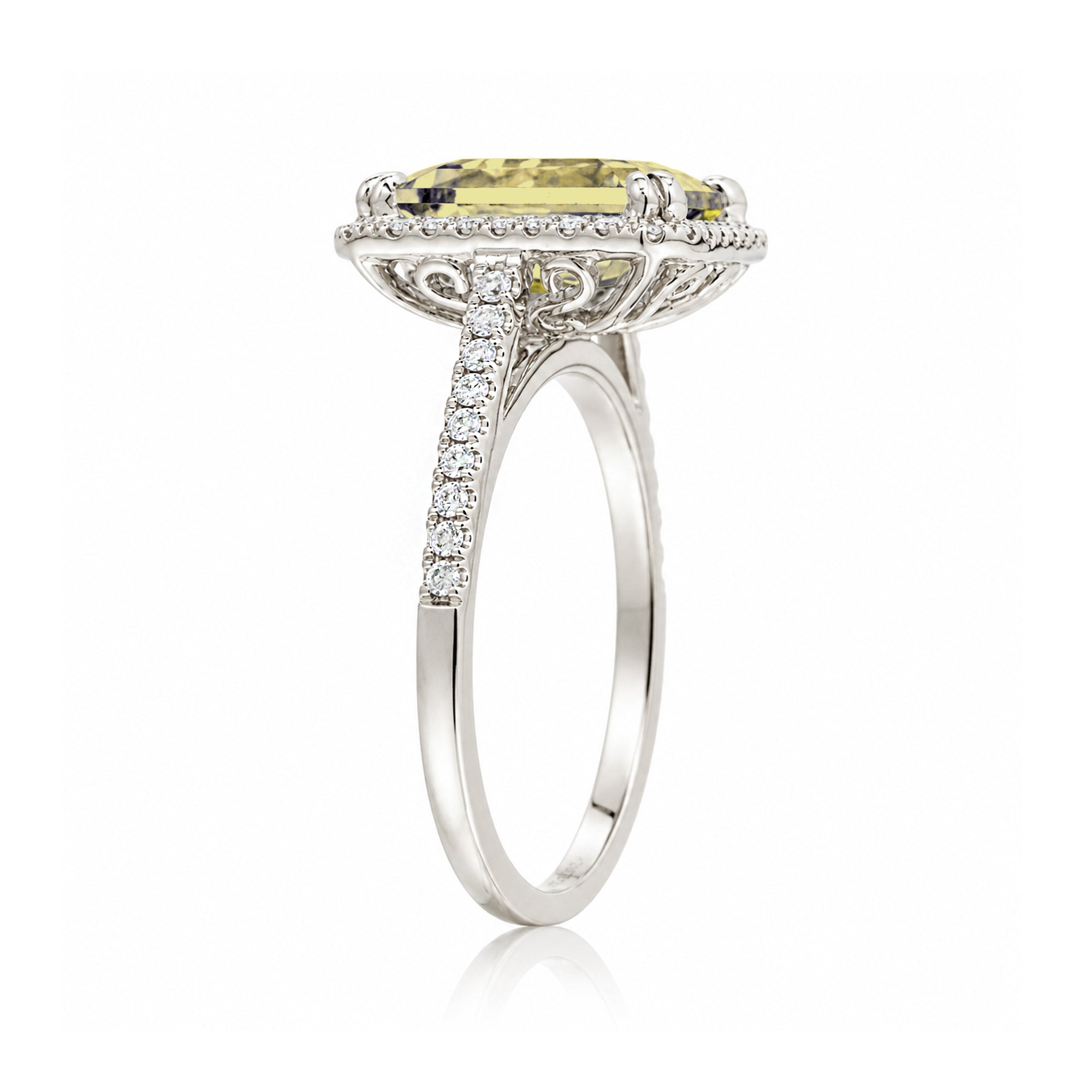 The Signature Emerald Cut Yellow Sapphire Ring
