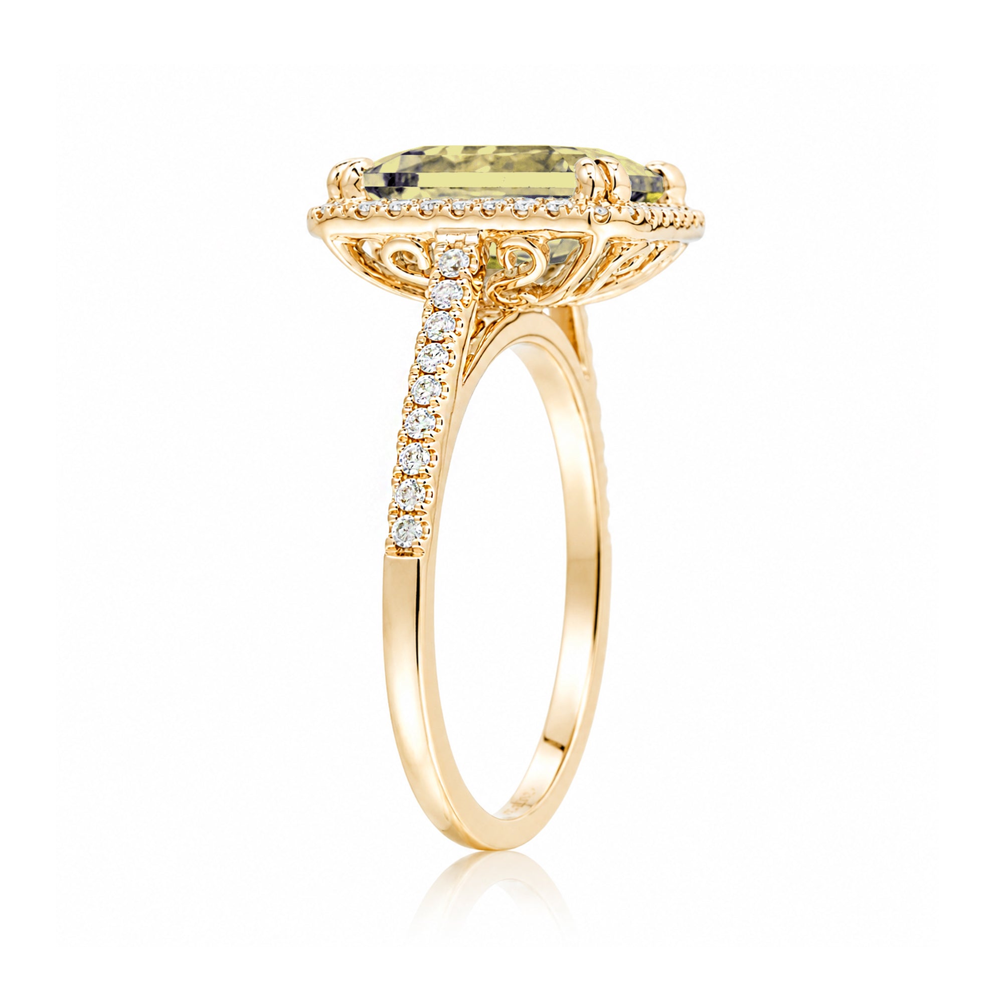 The Signature Emerald Cut Yellow Sapphire Ring