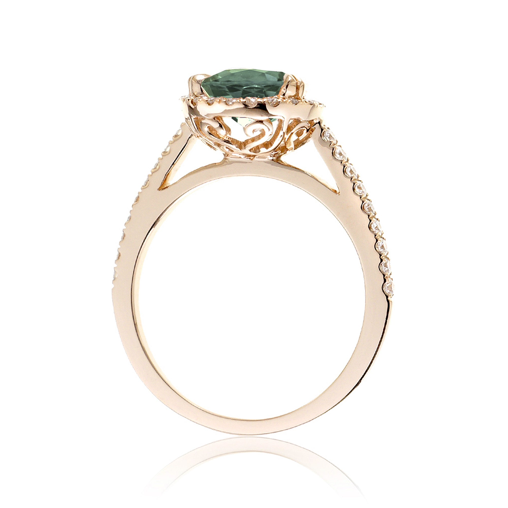 The Signature Oval Green Sapphire Ring (Lab-Grown)