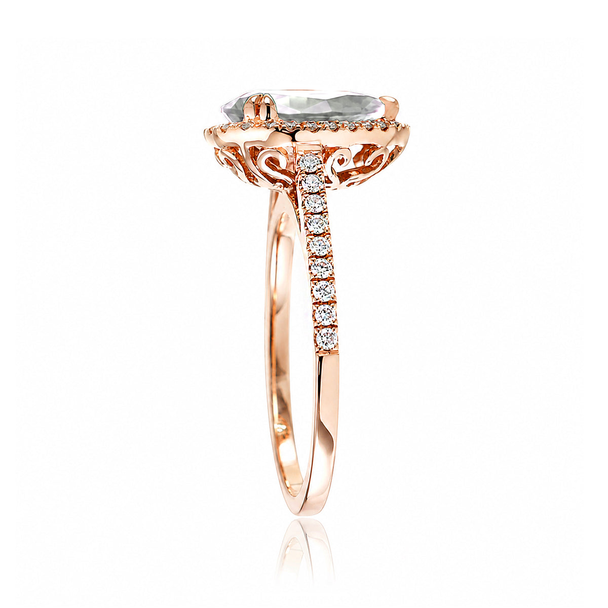 The Signature Pear Moissanite Ring