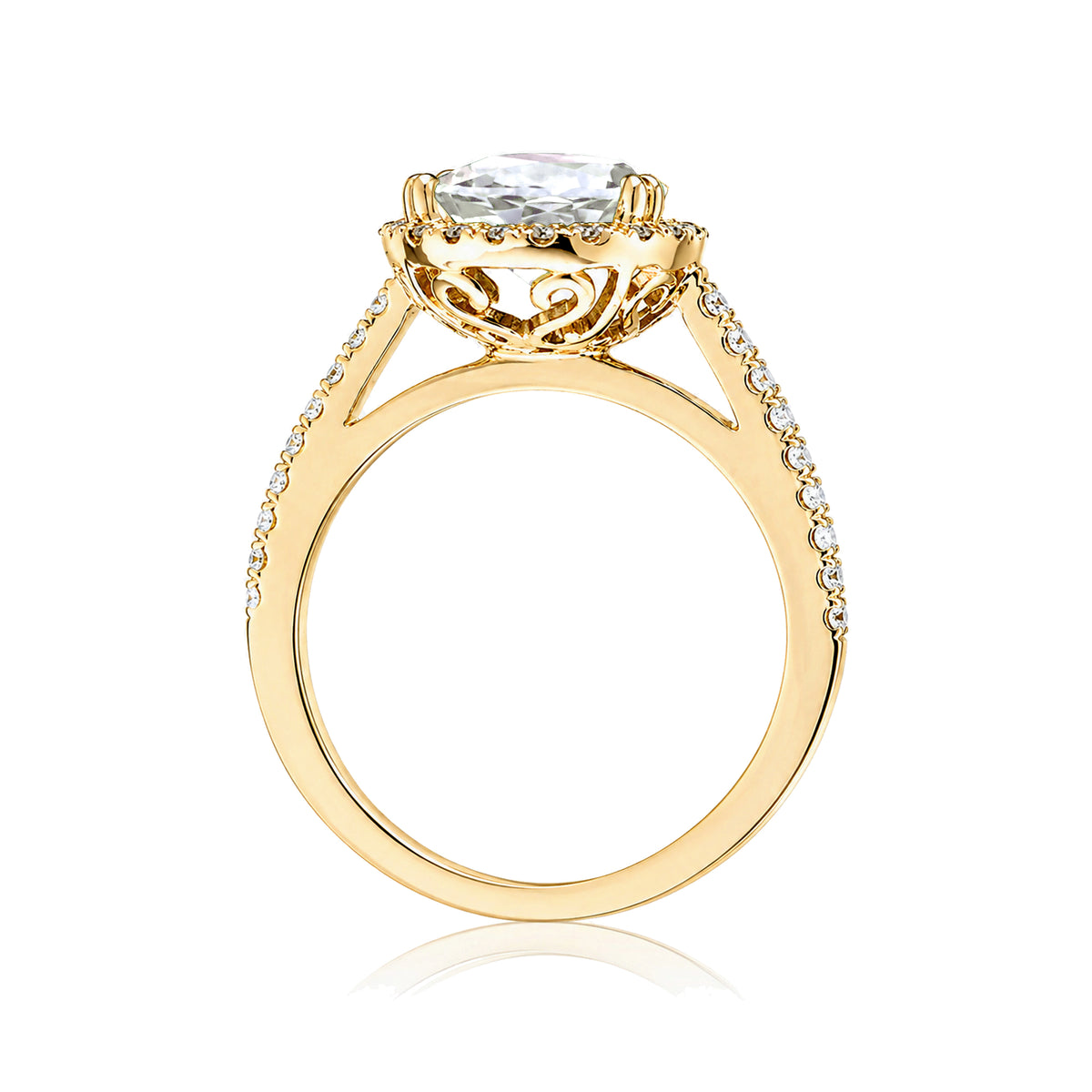 The Signature Pear Moissanite Ring