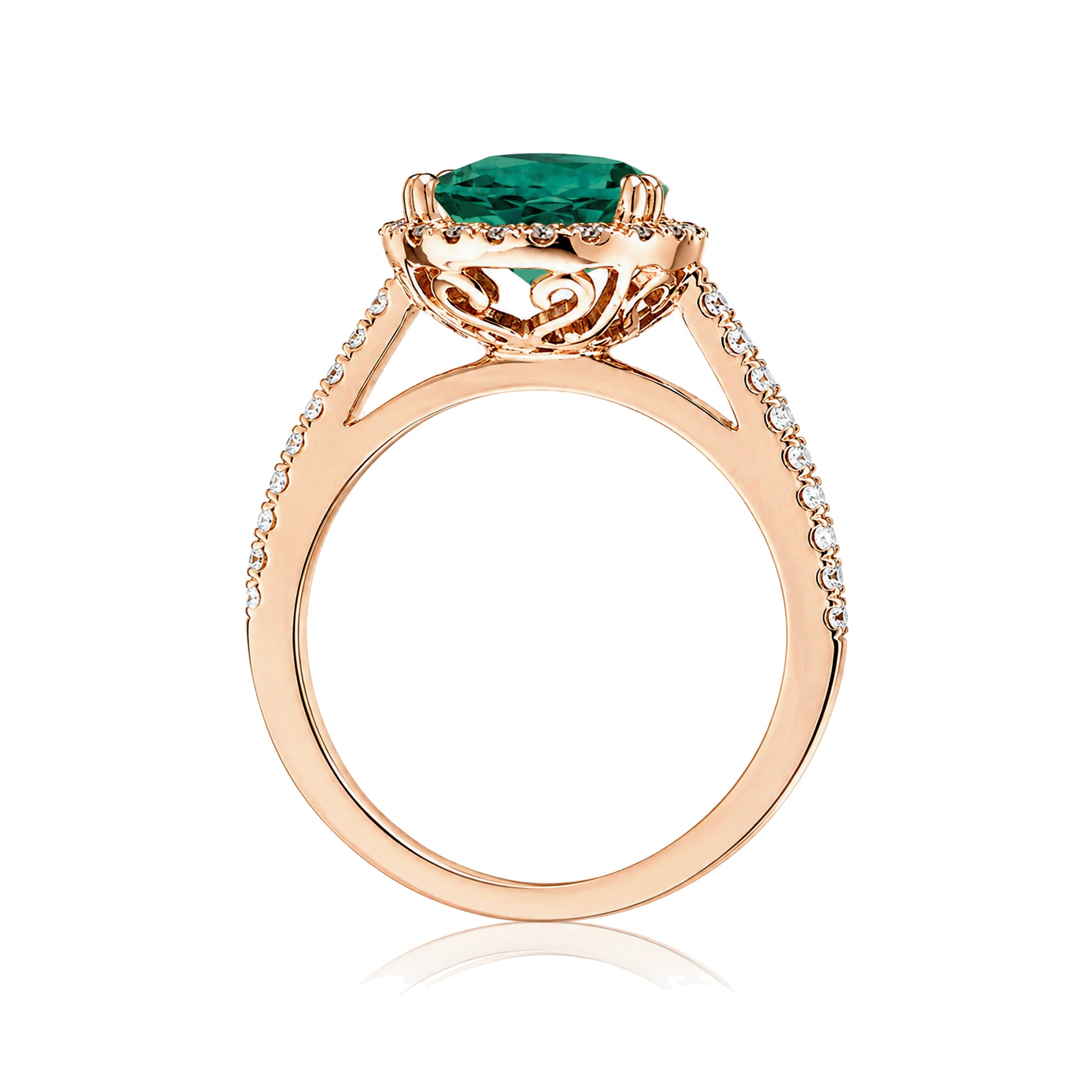 The Signature Pear Green Emerald Ring