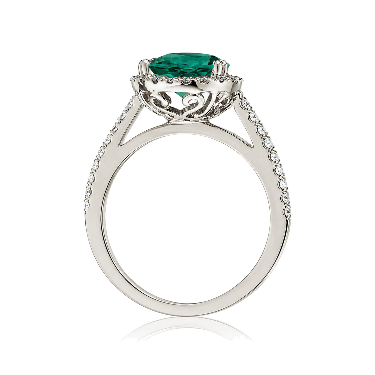 The Signature Pear Green Emerald Ring