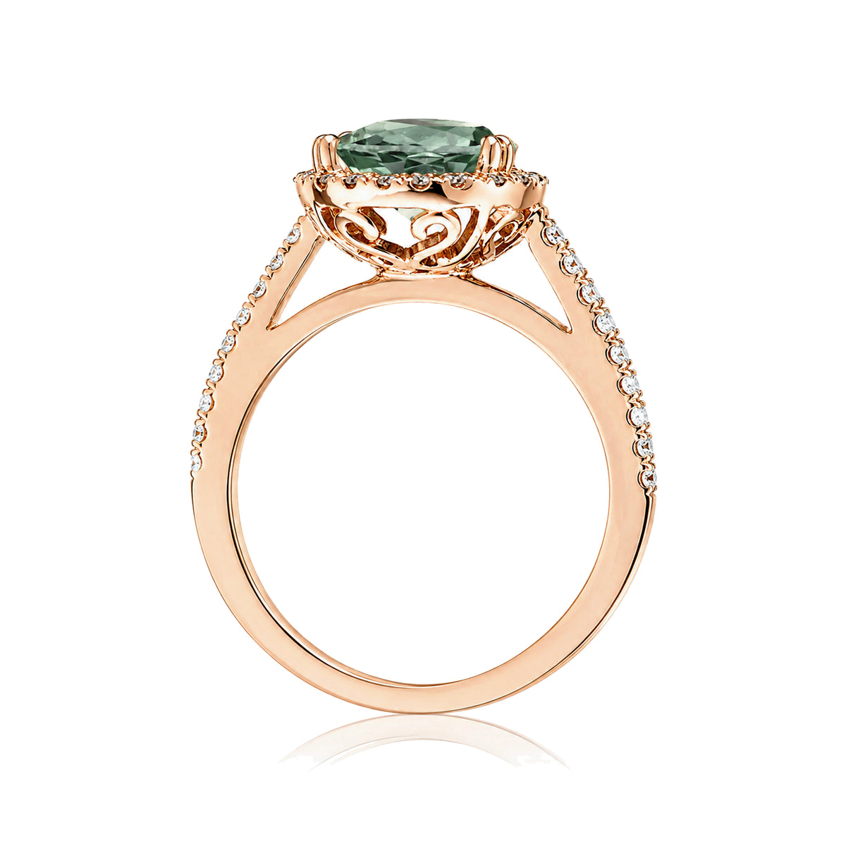 The Signature Pear Green Sapphire Ring