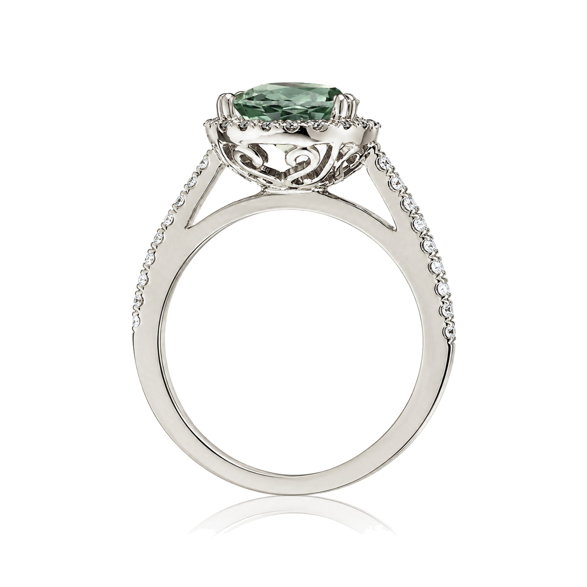 The Signature Pear Green Sapphire Ring