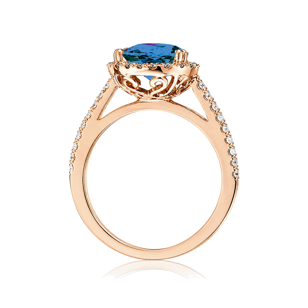 The Signature Pear London Blue Topaz Ring