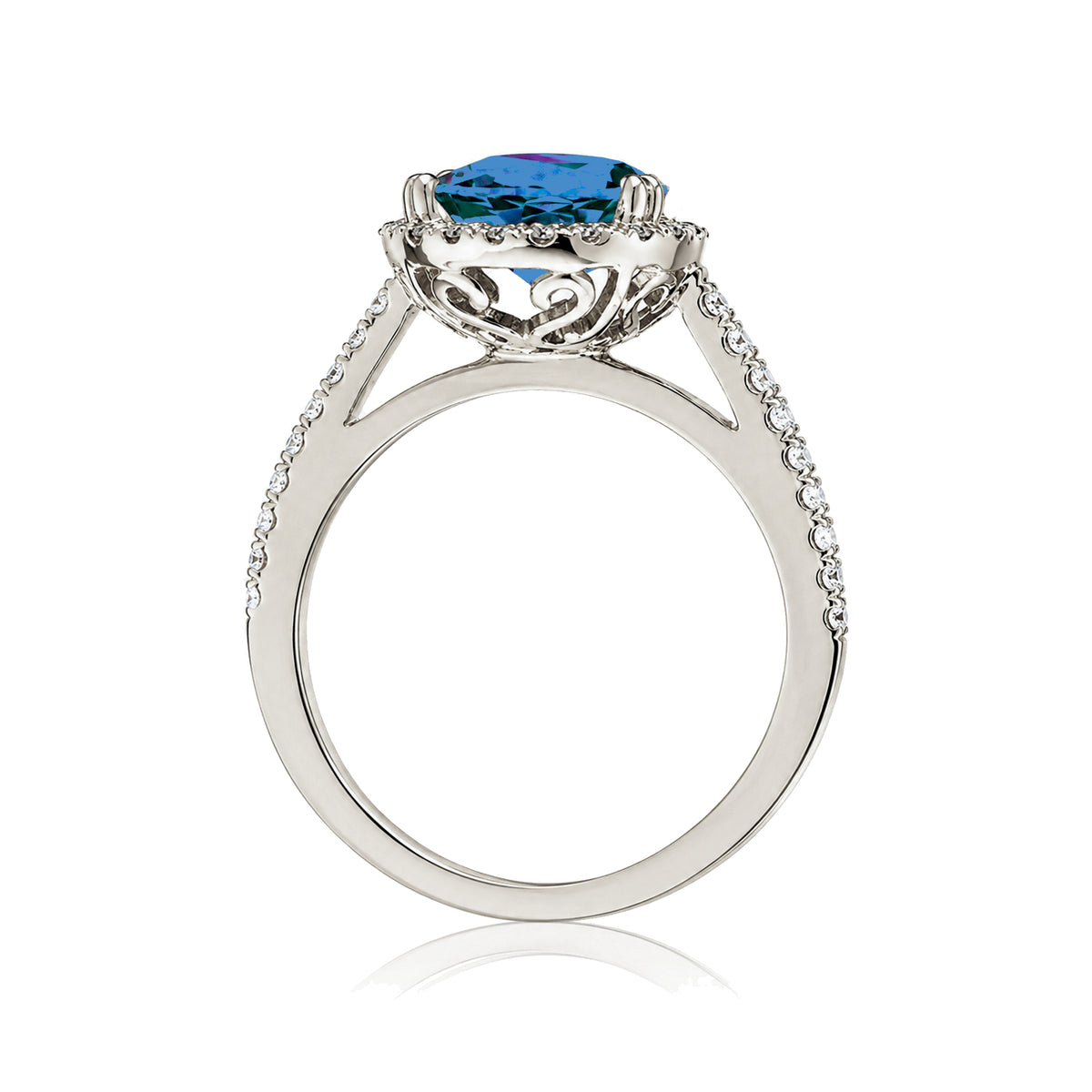 The Signature Pear London Blue Topaz Ring