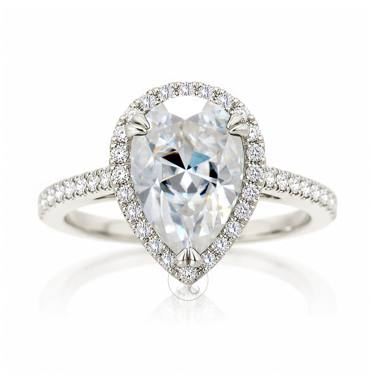 The Signature Pear Moissanite Ring